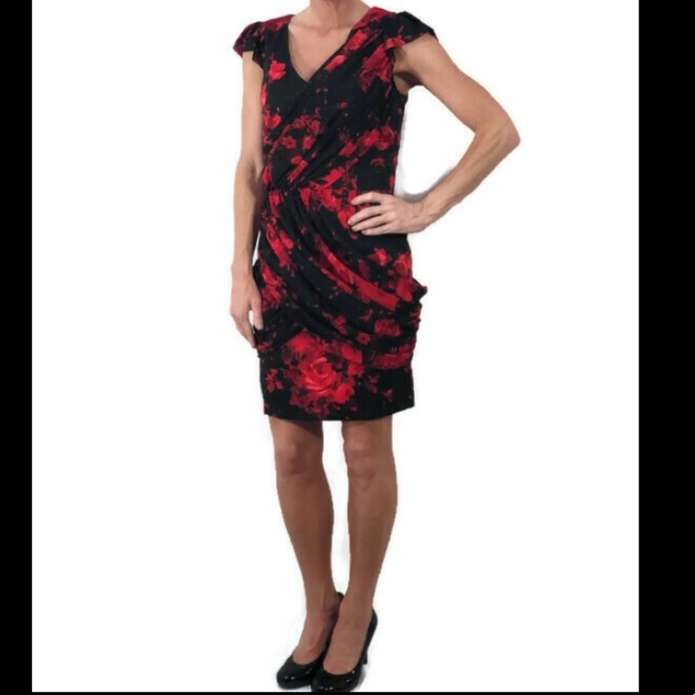 Guess Black/Red Floral Dress!